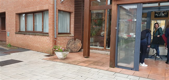 L’entrée de l’EHPAD à Sainghin-en-Weppes.